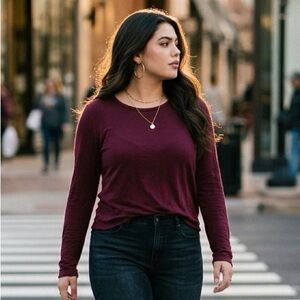 Old Navy Deep Purple Long Sleeve Top